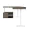 Bestar Bestar Viva 72W L-Shaped Standing Desk with Credenza in walnut grey 19850-35 - alternate 7